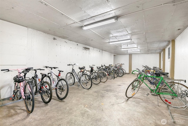 garage with bike storage