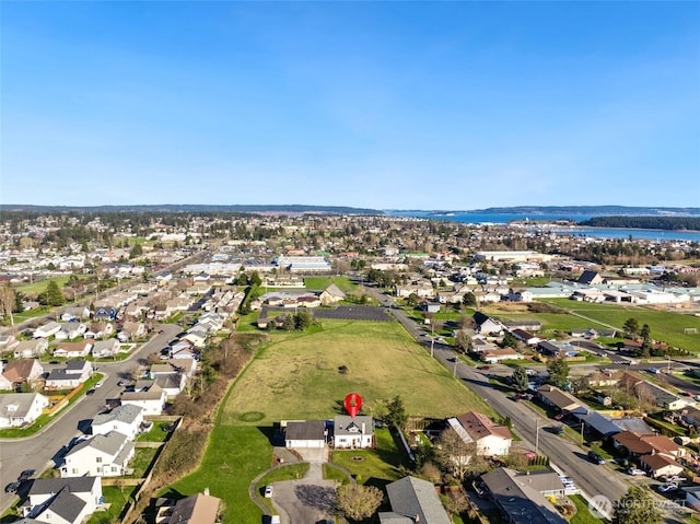 bird's eye view with a residential view