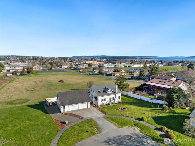 bird's eye view with a residential view