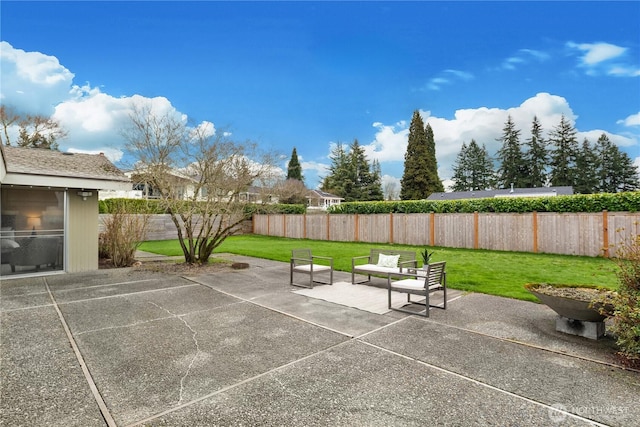 view of patio / terrace featuring a fenced backyard