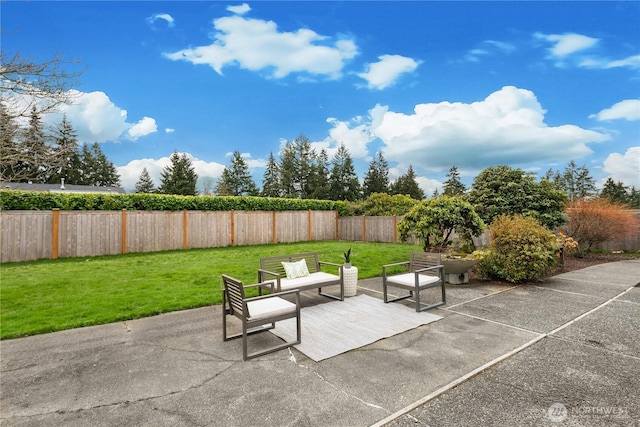 view of patio / terrace with a fenced backyard