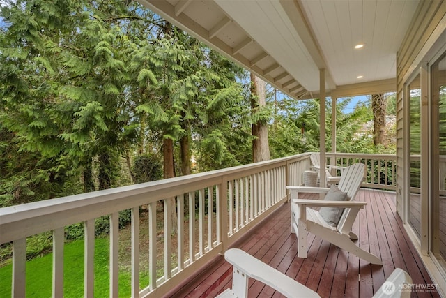 view of wooden terrace