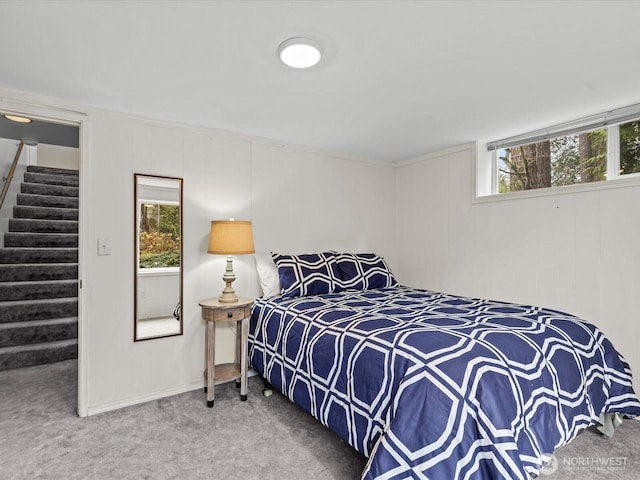 bedroom featuring carpet flooring