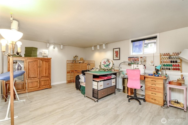2029 S 7th St, Tacoma, WA 98405 - interior space with track lighting and light wood-style flooring