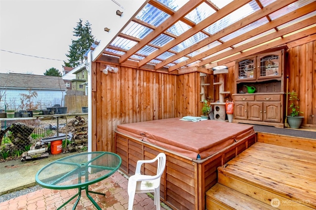 2029 S 7th St, Tacoma, WA 98405 - deck with a covered hot tub