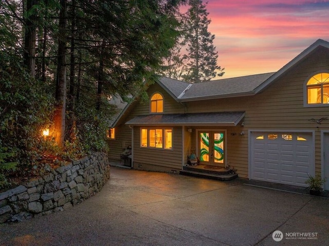 3403 Biz Point Rd, Anacortes, WA 98221 - view of front facade with a shingled roof and concrete driveway