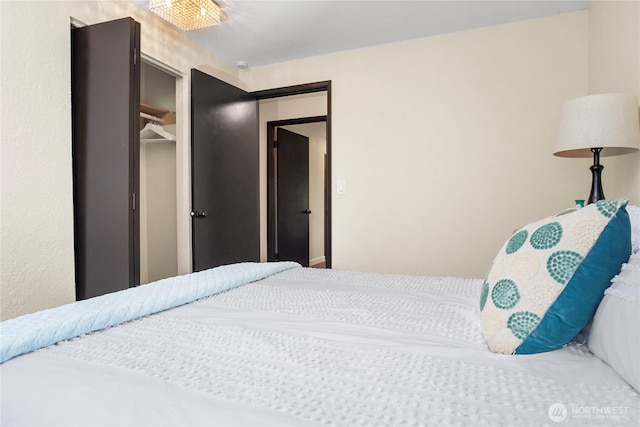 bedroom featuring a closet