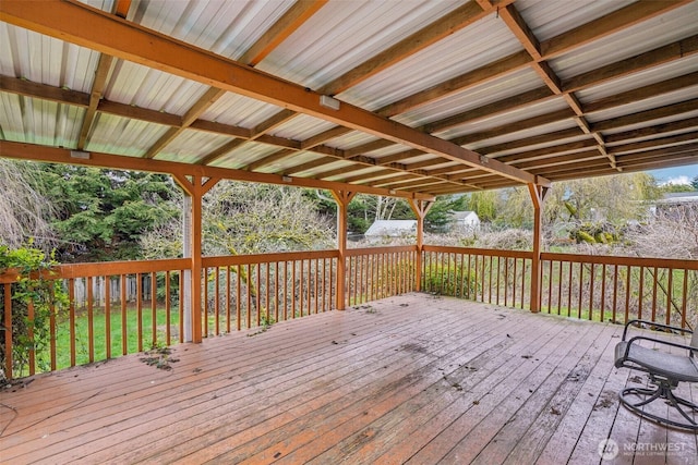 view of wooden terrace