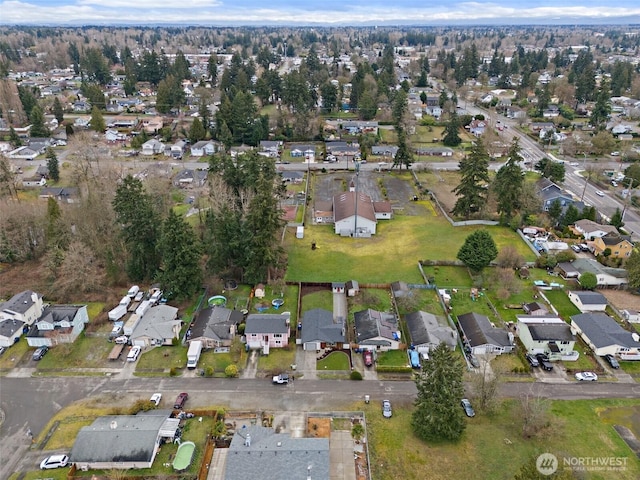 drone / aerial view featuring a residential view