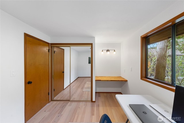 bathroom with wood finished floors