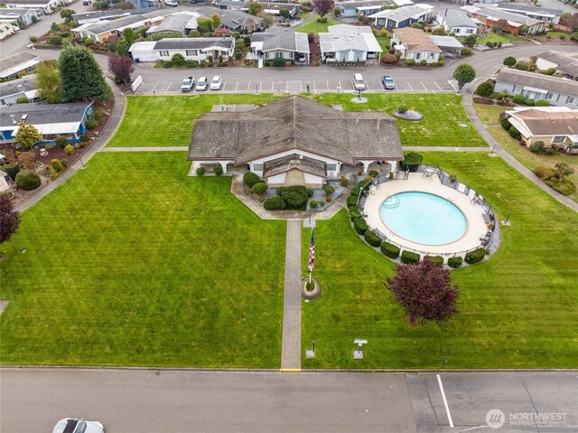 1402 22nd St NE Unit 402, Auburn, WA 98002 - bird's eye view with a residential view