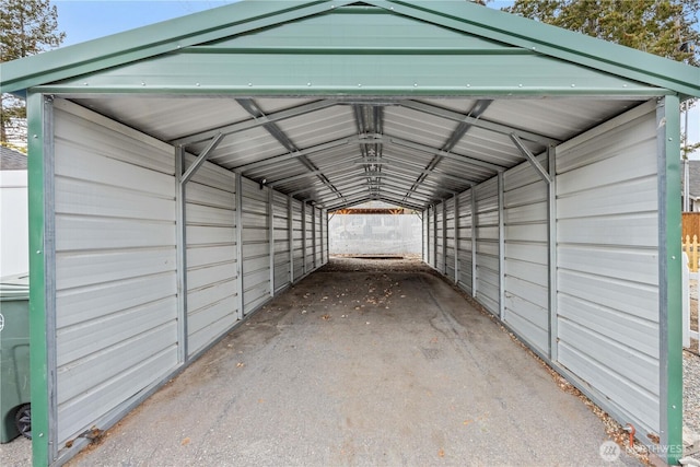 view of car parking with a detached carport