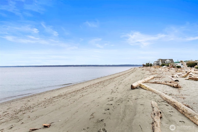 water view with a view of the beach