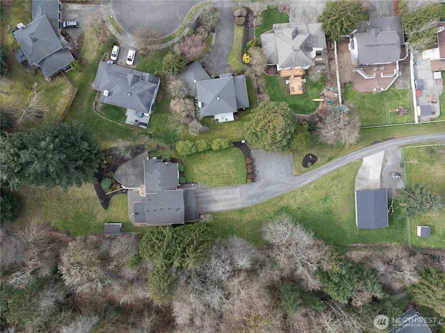 drone / aerial view featuring a residential view