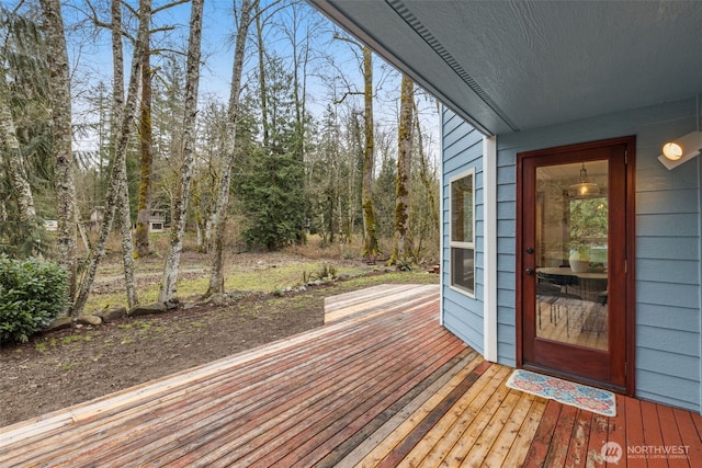 view of wooden deck