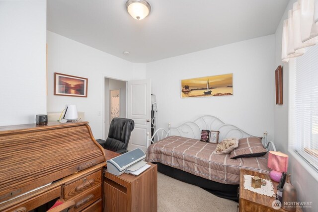 view of carpeted bedroom