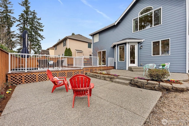 view of patio with a deck