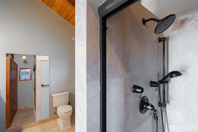 6065 Central Ave, Anacortes, WA 98221 - full bath with a shower, tile patterned floors, and toilet