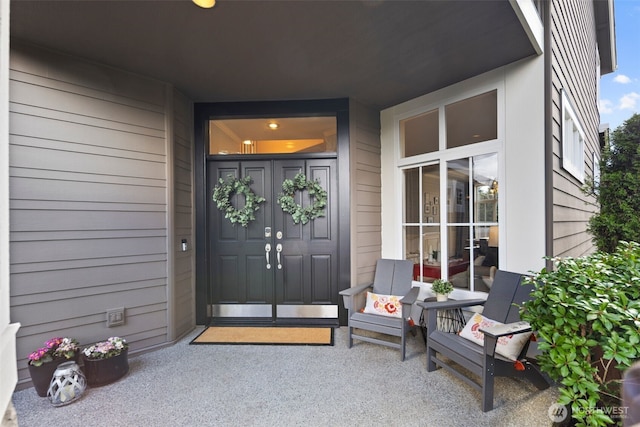 view of doorway to property