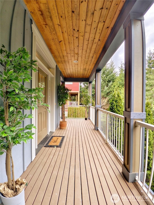 view of wooden terrace