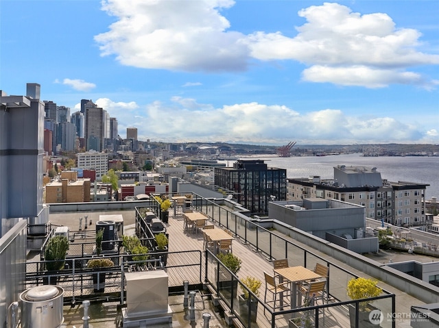 city view featuring a water view
