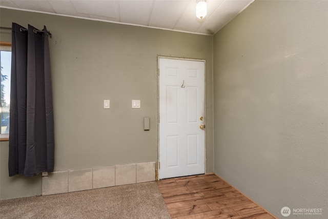 interior space with wood finished floors