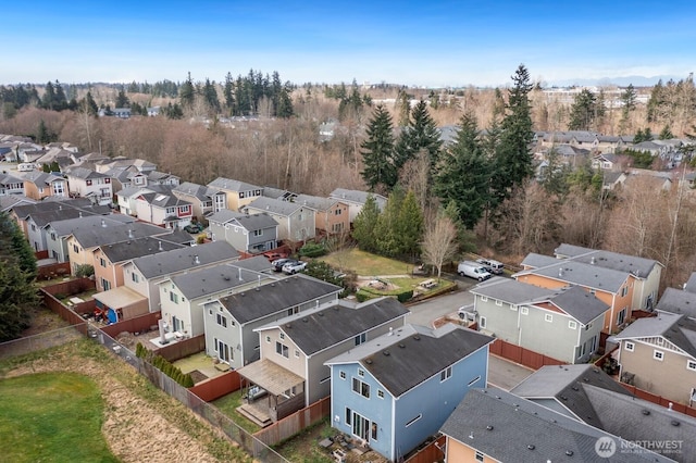 drone / aerial view featuring a residential view