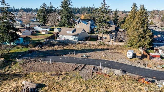 drone / aerial view with a residential view