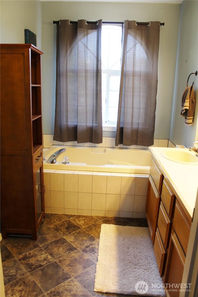 28016 234th Ave SE, Maple Valley, WA 98038 - full bathroom featuring a garden tub and vanity