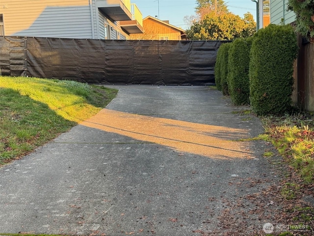 exterior space featuring fence