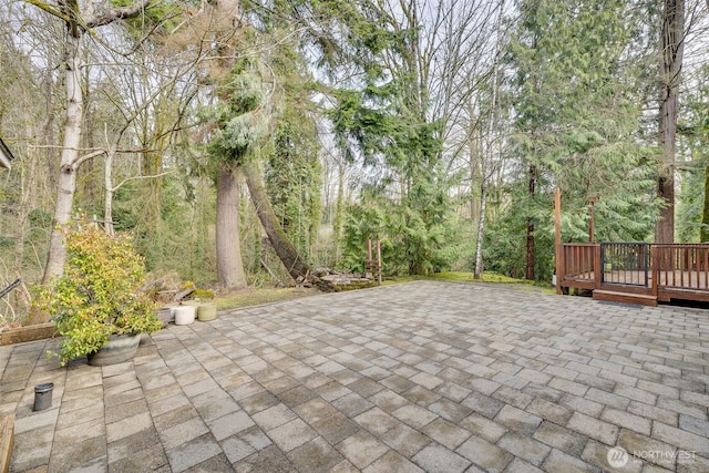 view of patio / terrace featuring a deck