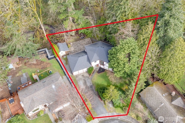 birds eye view of property