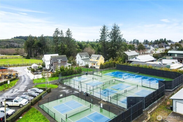 aerial view featuring a residential view