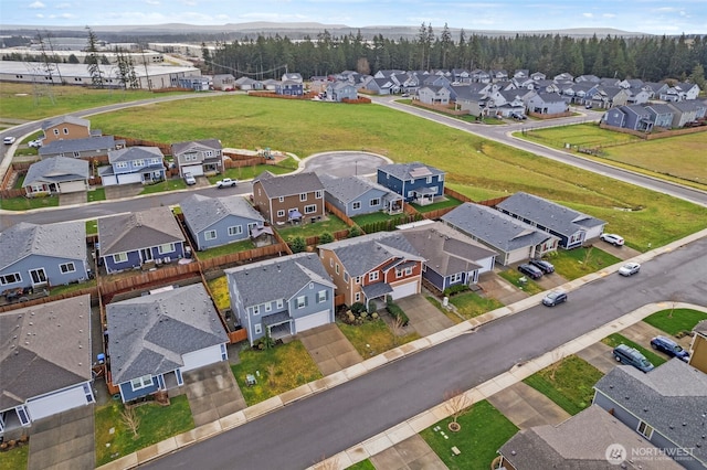 bird's eye view featuring a residential view