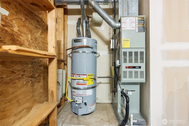 utilities featuring strapped water heater