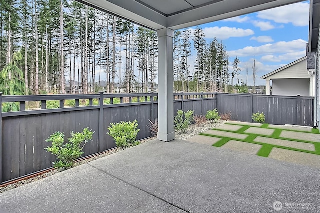 view of patio / terrace with a fenced backyard