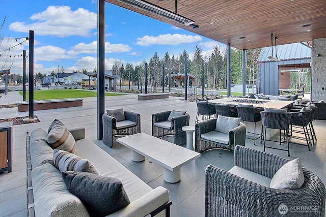 view of patio with an outdoor living space