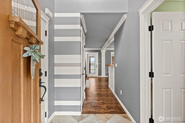 foyer entrance with baseboards