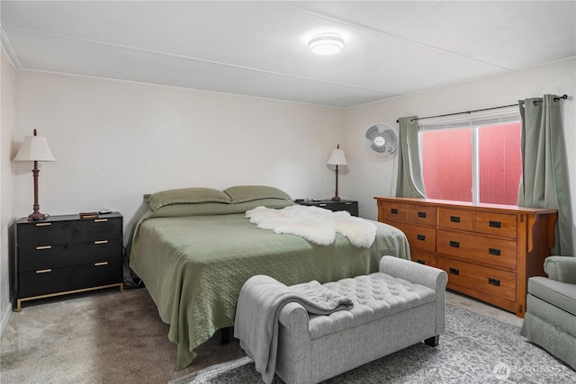 view of carpeted bedroom