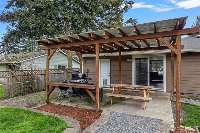 view of patio with fence