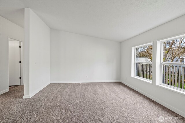 carpeted empty room with baseboards