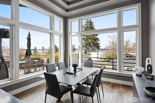 view of sunroom