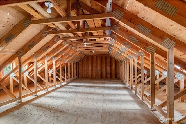 view of attic