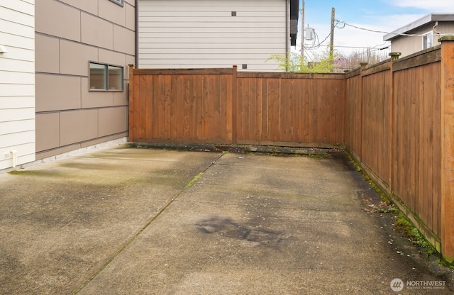 view of patio with fence