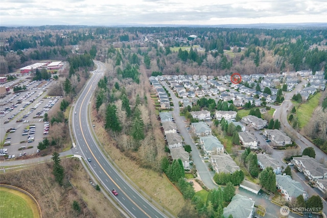 drone / aerial view featuring a residential view