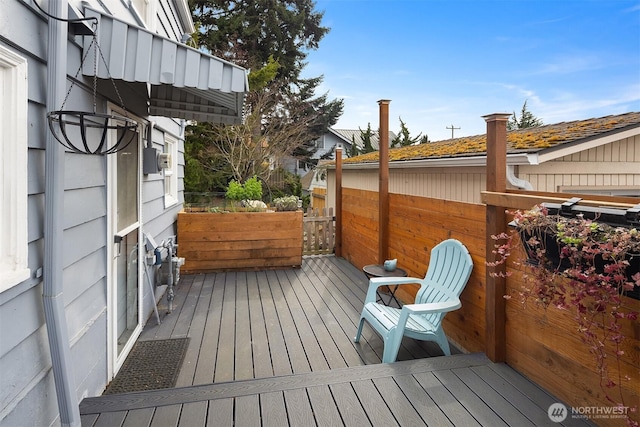 view of wooden terrace