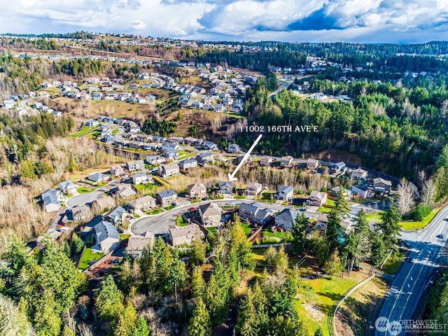 bird's eye view featuring a residential view