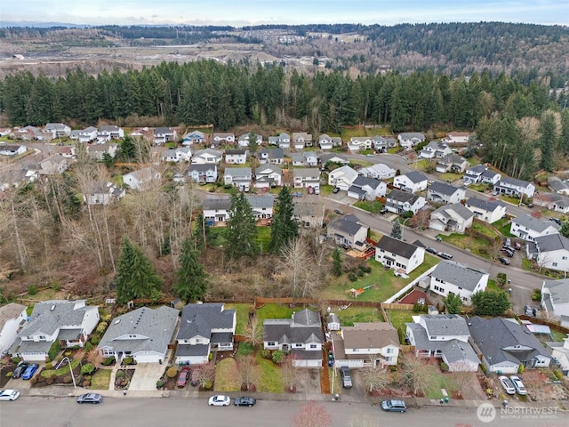 bird's eye view featuring a residential view