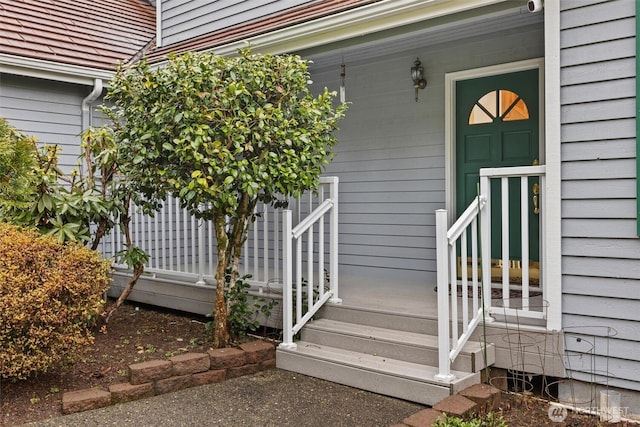 view of doorway to property