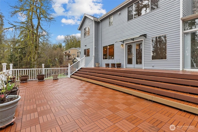 exterior space featuring a patio area and french doors